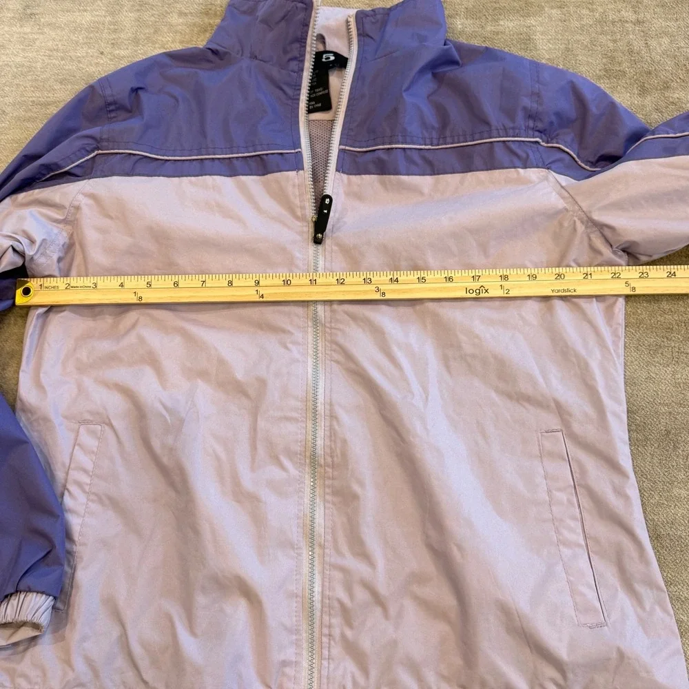 Lightweight Windbreaker Jacket‎ Lavender Purple Track Zip Up Women Large